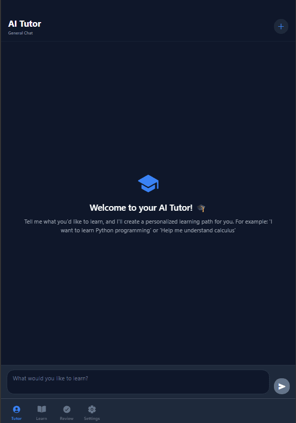 AI Tutor Interface