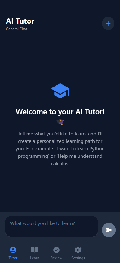 AI Tutor Interface